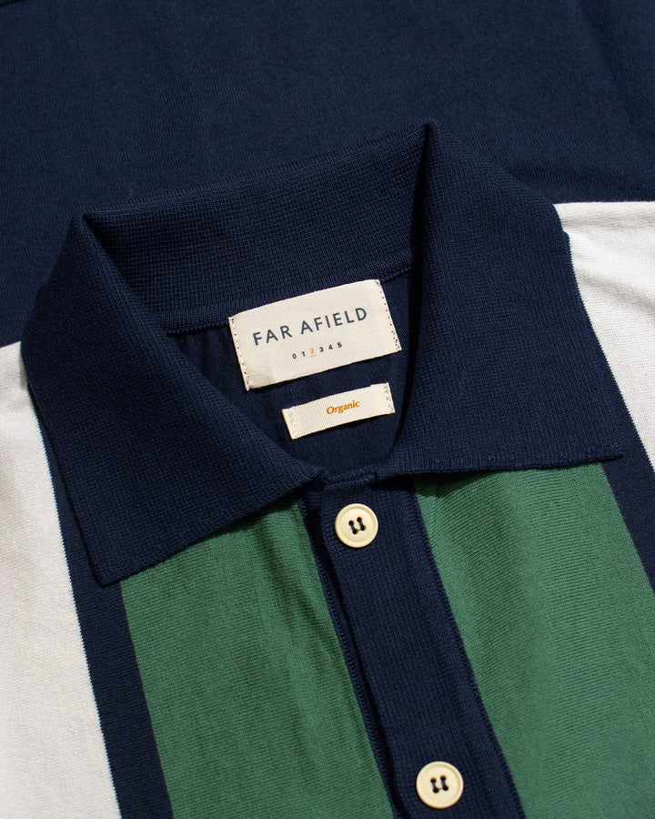 Velzy Cardigan - Navy iris / Green