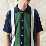 Velzy Cardigan - Navy iris / Green