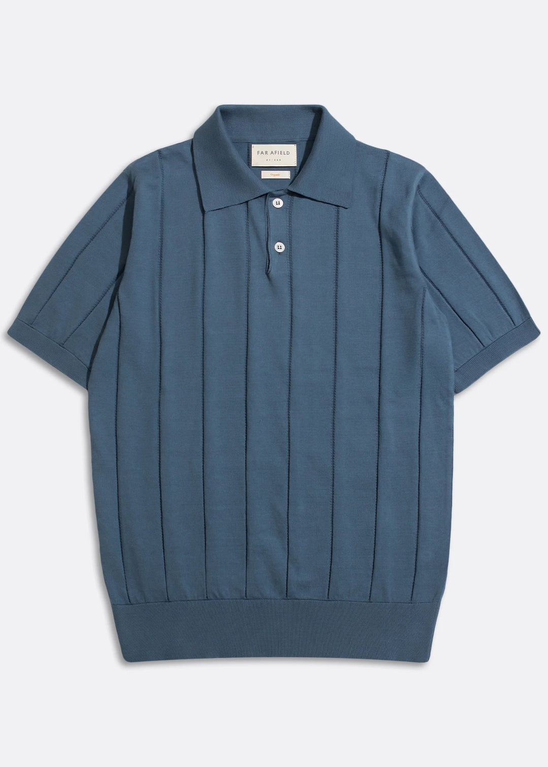 Jacobs S/S Polo - Blue Punched Stripe