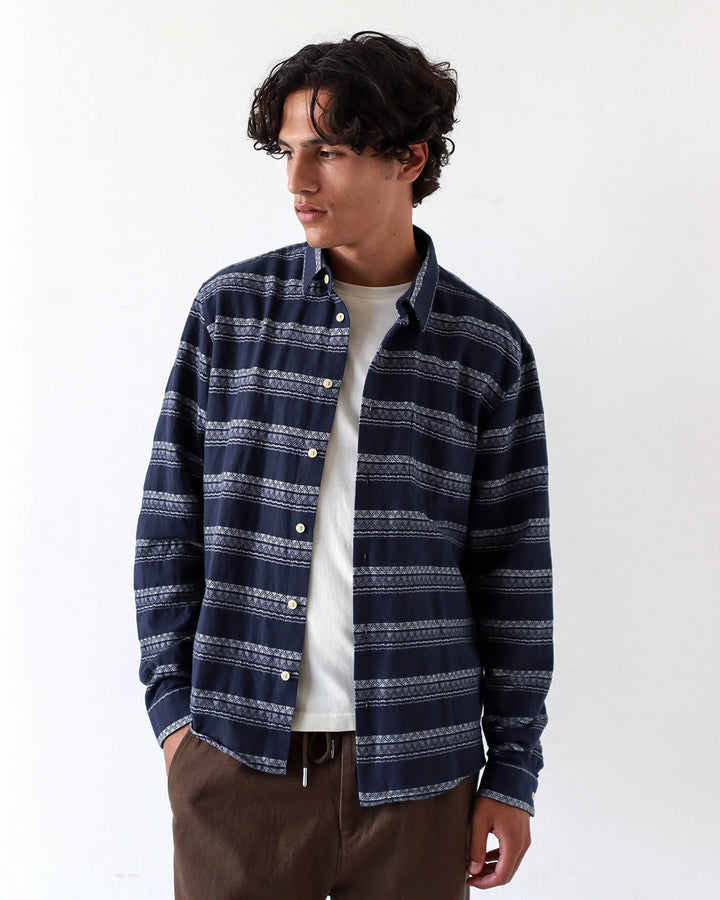 Classic Shirt Stripe - Navy Iris