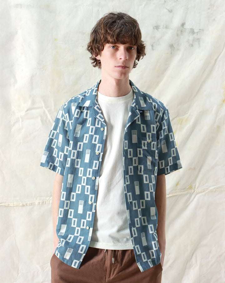 Selleck S/S Shirt - Ceatano Blue