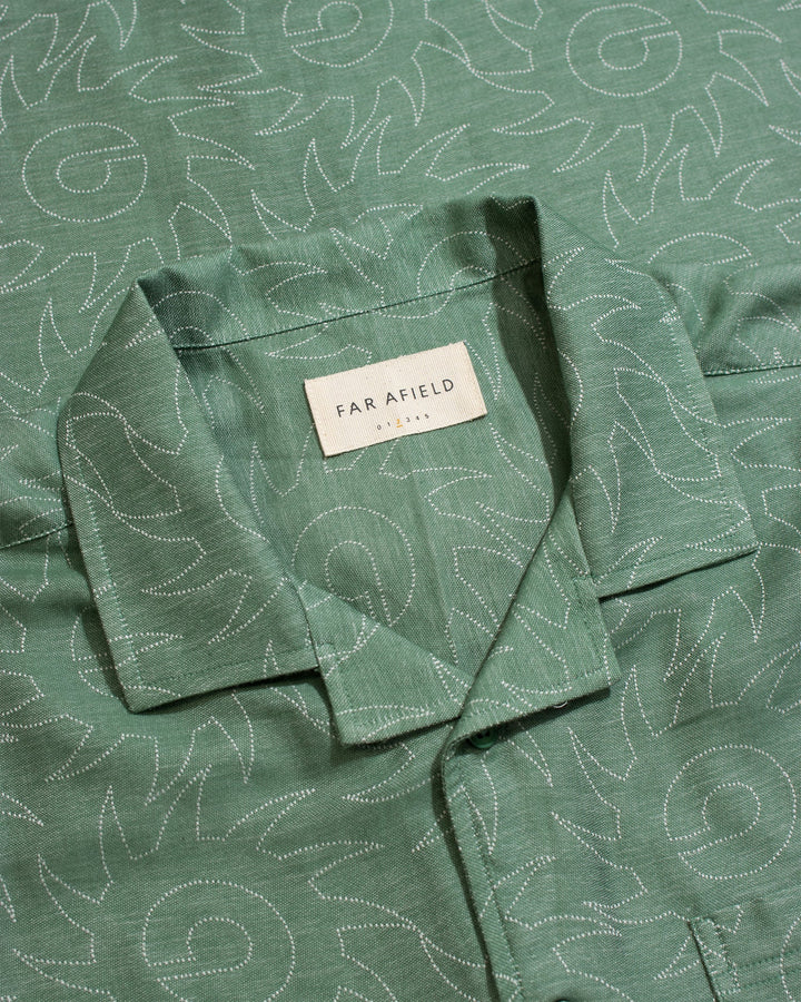 Stachio S/S Shirt - Sun Swirl Green