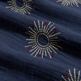 Stachio S/S Shirt - Embroidery / Navy Iris
