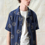 Stachio S/S Shirt - Embroidery / Navy Iris