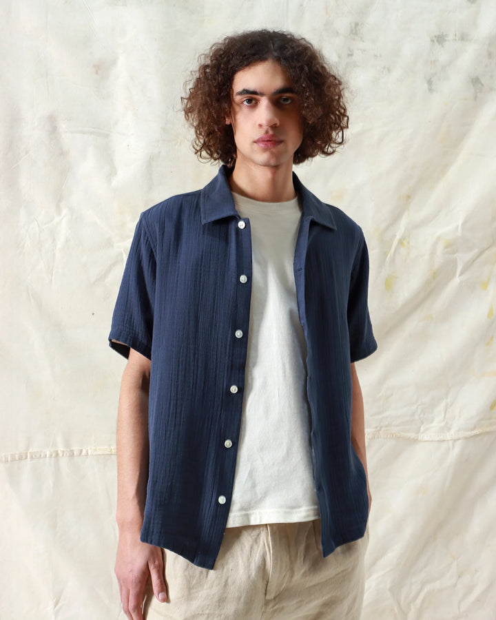 Busey S/S Shirt - Navy Iris