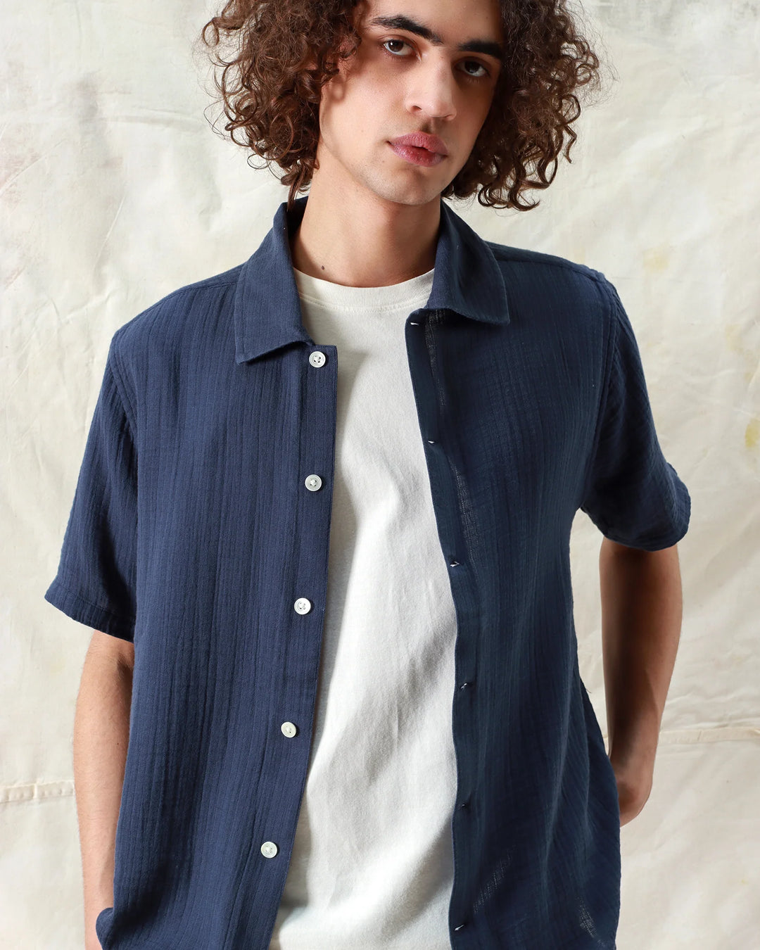 Busey S/S Shirt - Navy Iris