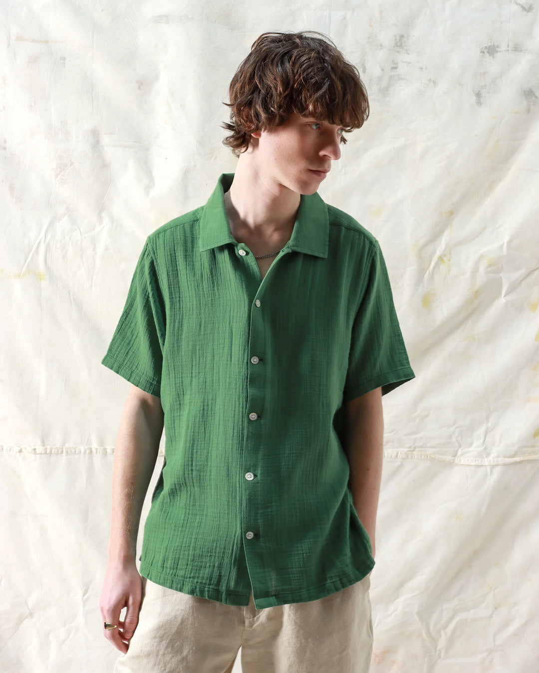 Busey S/S Shirt - Tropical Green