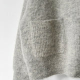 Alpaca Zip Front Jacket - Light Grey