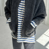Alpaca Zip Front Jacket - Charcoal