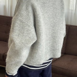 Alpaca Zip Front Jacket - Light Grey