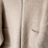 Alpaca Zip Front Jacket - Smoke