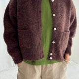 Amélie Alpaca Cardigan - Chocolate