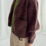 Amélie Alpaca Cardigan - Chocolate
