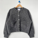 Amélie Alpaca Cardigan - Charcoal