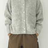 Amélie Alpaca Cardigan - Light Grey