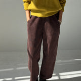 Corduroy Arc Pants - Chocolate