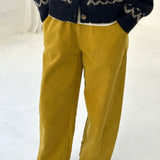 Corduroy Arc Pants - Green Olive