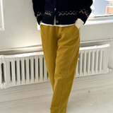 Corduroy Arc Pants - Green Olive