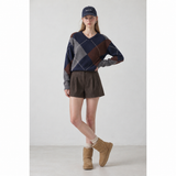 Argyle Sweater - Navy / Brown
