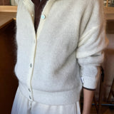 Ayla Mohair Cardigan - Pearl
