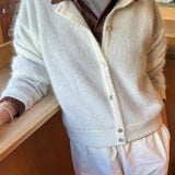 Ayla Mohair Cardigan - Pearl