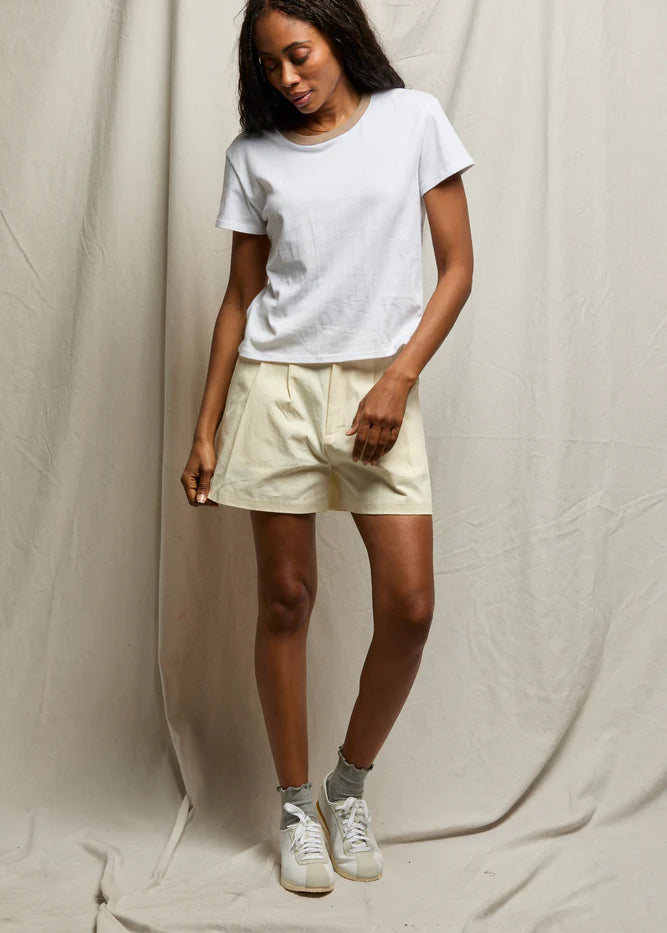 Billie Tee - White / Mocha