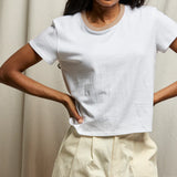Billie Tee - White / Mocha