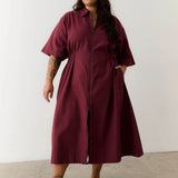 Long Utility Dress - Bordeaux