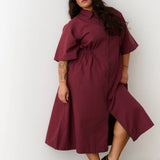 Long Utility Dress - Bordeaux