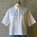 Harlie Cropped Shirt - Bright White