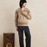 Longreach Jaquard Knit Sweater - Natural