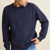 Patchwork Sweater - Vintage Navy