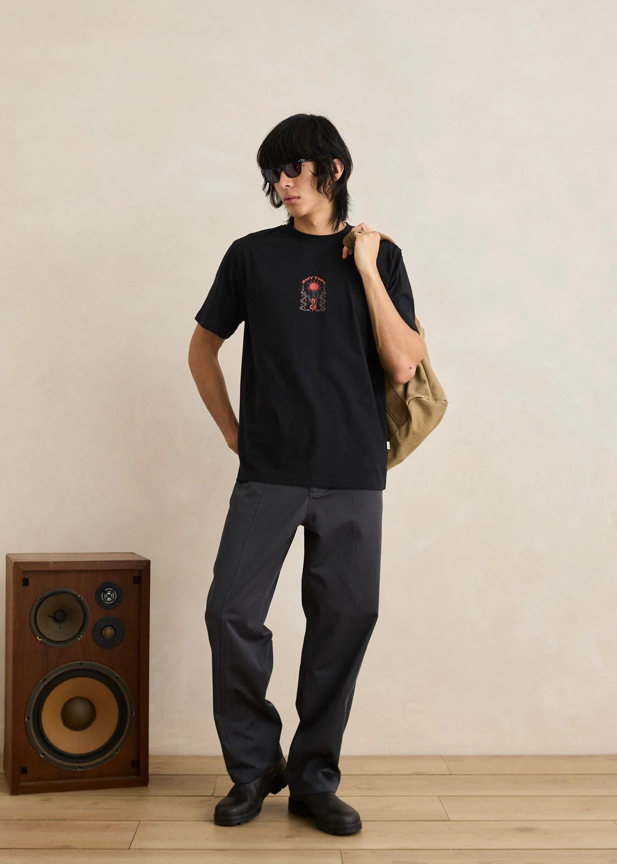 Straight Cut Slacks - Charcoal