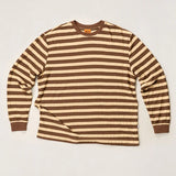 Textured Stripe Tee Shirt - Brown
