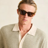 Hi Lo Knit Button Up - Natural