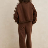 Contrast Sweatshirt - Brown
