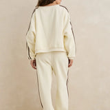 Contrast Sweatshirt - Cream