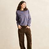 Porto Stripe Long Sleeve - Cafe