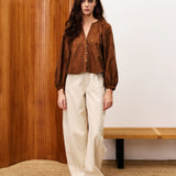 Pensee Blouse - Marron Glace