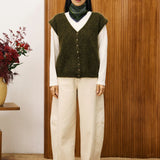 Kukicha Vest - Kaki