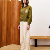 Bergamote Cardigan - Kaki