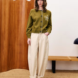 Bergamote Cardigan - Kaki