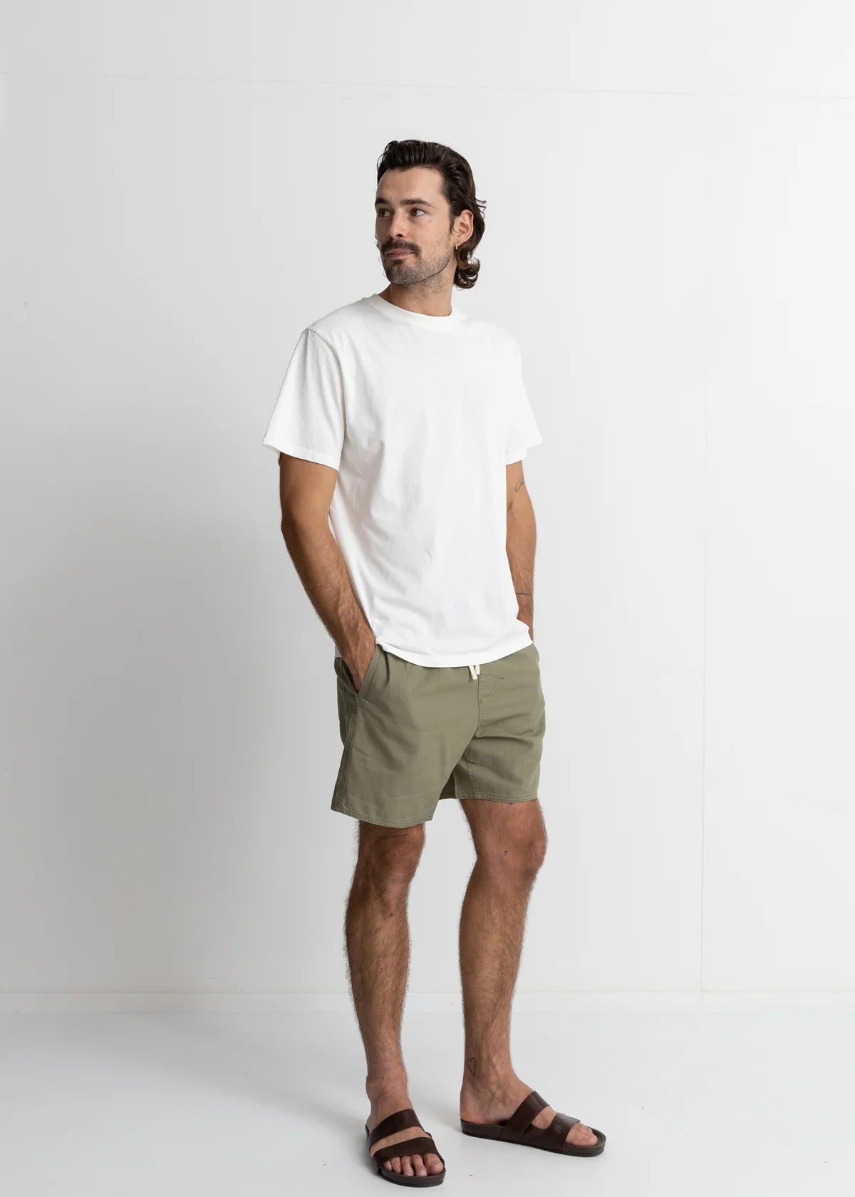 Classic Linen Jam Shorts - Olive