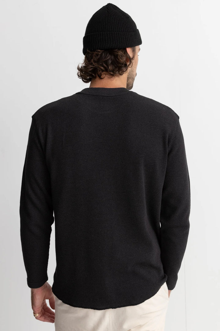 Classic Waffle Knit L/S - Vintage Black