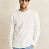 Classic Waffle Knit Shirt - Vintage White