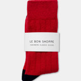 Classic Cashmere Socks - Poppy Red