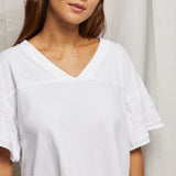 Coco Football Tee - White