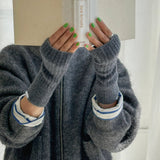 Cashmere Wrist Warmers - Charcoal