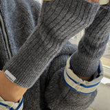 Cashmere Wrist Warmers - Charcoal