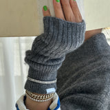 Cashmere Wrist Warmers - Charcoal